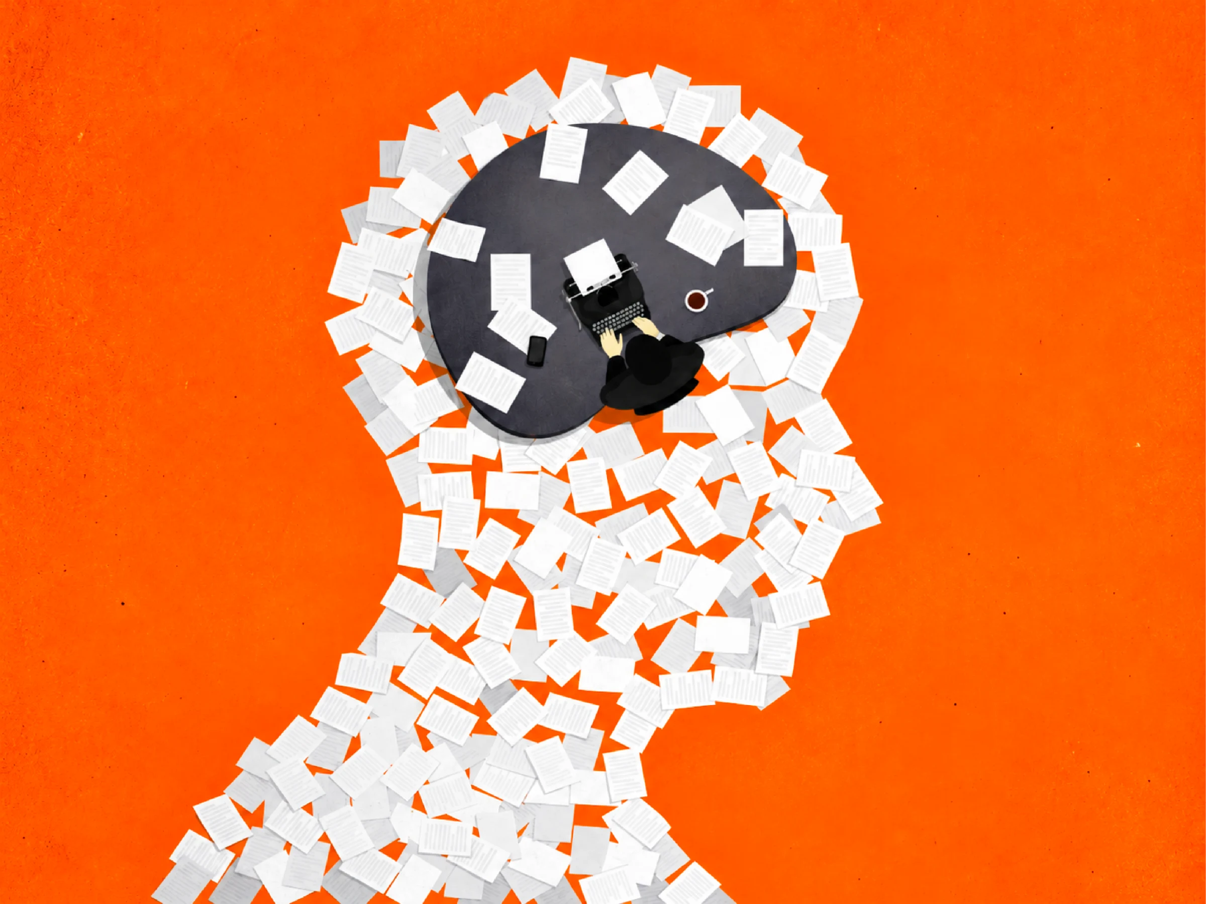 Policy explainer editorial illustration built from paper and clock imagery